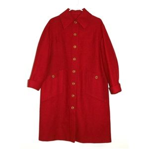 Vintage 1950's Red Overcoat The Snapper
